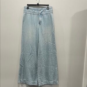 Free People Light Blue Wide-Leg Denim Jeans